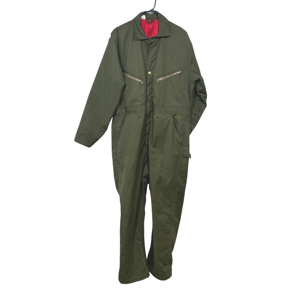 Vintage OshKosh B'gosh USA Workwear Insulated Jumpsuit 42 Green Heritage Chore